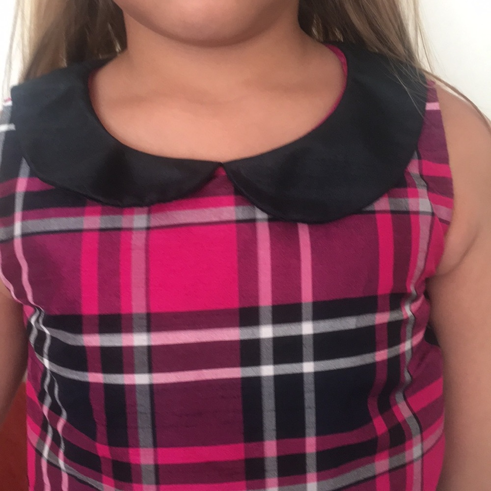 Gymboree girls pink and back plaid dress - Picture 7 of 8
